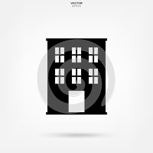 Building icon. Architecture identity with detail and element design. Vector