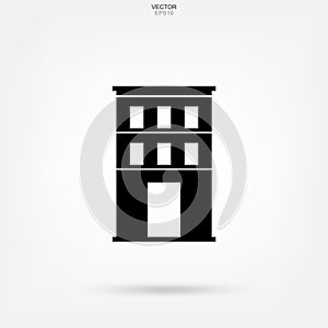 Building icon. Architecture identity with detail and element design. Vector