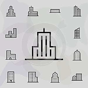 Building icon. Universal set of building for website design and development, app development