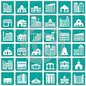 building icons set