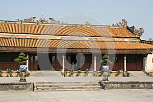 A building in the Imperial City of Hue, Vietnam photo
