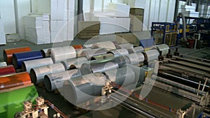 Building industry, rolls of sheet metal