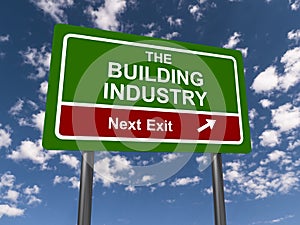 The building industry traffic sign