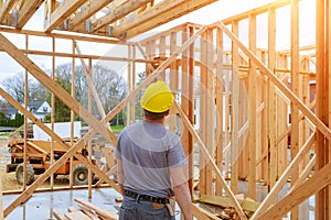 Building Inspector Looking home construction At New Property