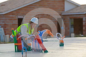 Building Inspector Looking House Construction Project