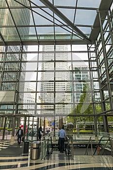 Building interiors, Canary Wharf, London