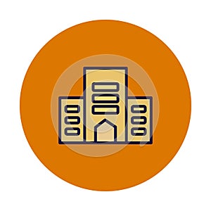 Building Isolated Vector icon which can easily modify or edit