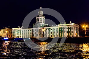 Building of Kunstkamera or Kunstkammer. Peter the Great Museum of Anthropology and Ethnography in St. Petersburg, Russia