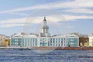 Building of kunstkamera. Saint-Petersburg, Russia