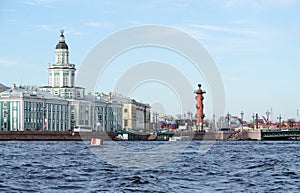 Building of Kunstkamera and Spit of Vasilyevsky Island, St. Petersburg, Russia