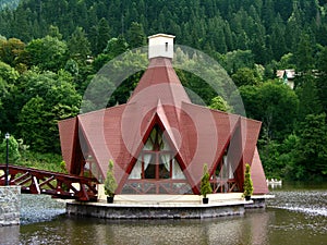 Building on the lake in Romania