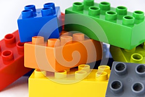 Building lego blocks photo