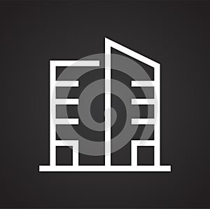 Building line icon on background for graphic and web design. Simple vector sign. Internet concept symbol for website
