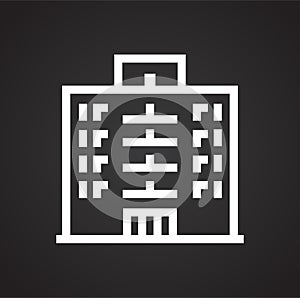 Building line icon on background for graphic and web design. Simple vector sign. Internet concept symbol for website