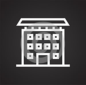 Building line icon on background for graphic and web design. Simple vector sign. Internet concept symbol for website