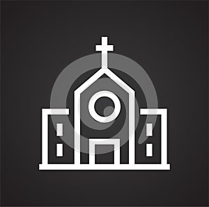 Building line icon on background for graphic and web design. Simple vector sign. Internet concept symbol for website