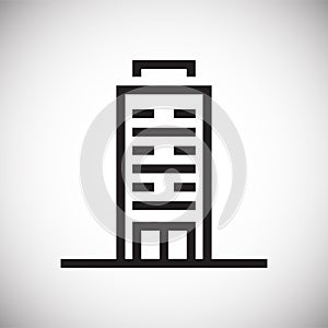 Building line icon on background for graphic and web design. Simple vector sign. Internet concept symbol for website