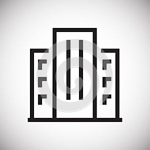 Building line icon on background for graphic and web design. Simple vector sign. Internet concept symbol for website