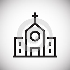 Building line icon on background for graphic and web design. Simple vector sign. Internet concept symbol for website