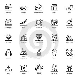 Building Line Icons Pack