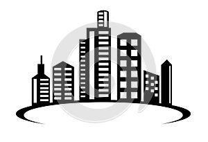 Building logo icon vector.Metro city builders illustration