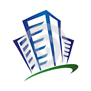 Building logo vector icon illustration.City logo