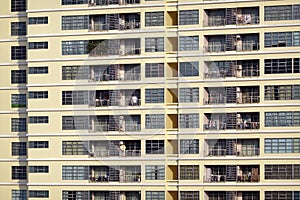 Building with many balconies and windows
