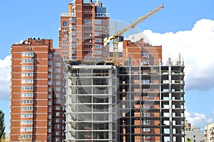 Building of the many-storeyed house