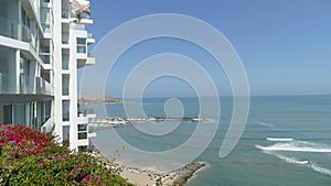 Building and marina in the Barranco district of Lima