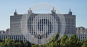 The building of the Ministry of defence of the Russian Federation in Moscow.