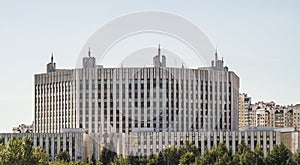 The building of the Ministry of defence of the Russian Federation in Moscow.