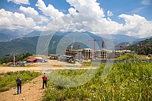 Building in the mountains