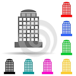 building multi color style icon. Simple thin line, outline vector of web icons for ui and ux, website or mobile application