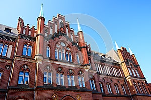 Building named Burgkloster in Lubeck old city, Germany