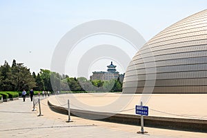 Building of the National Centre for the Performing Arts in Beijing