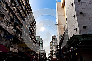 building near the street in Hong Kong Sham Shui Po