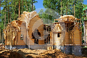 Building of the new log house