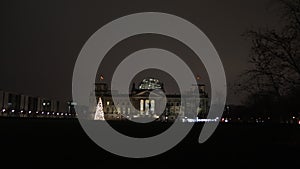 Building night, Historic Reichstag, Parliament lighting