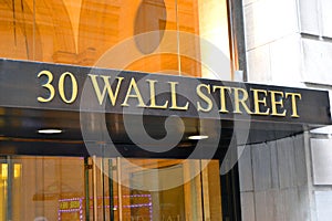 Building at number Wall street