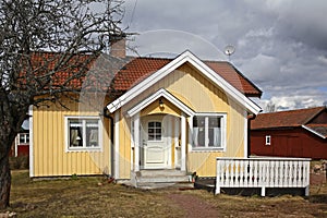 Building in Nusnas. Dalarna county. Sweden photo