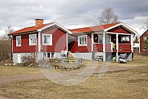 Building in Nusnas. Dalarna county. Sweden photo