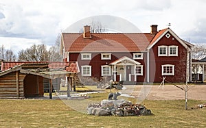 Building in Nusnas. Dalarna county. Sweden photo