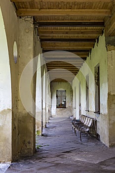 The building of the old abandoned train station