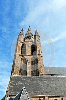 The building of the old Church in Delft, Netherlands