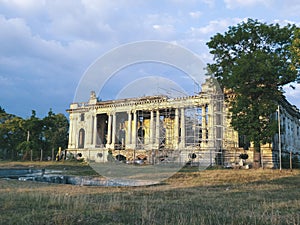 The building of the old palace in Floresti, Prahova, Romania.