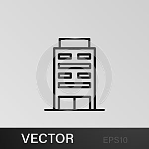 Building outline icon. Element of architecture illustration. Signs and symbols outline icon for websites, web design, mobile app