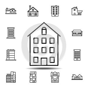 Building outline icon. Simple outline vector element of Building icons set for UI and UX, website or mobile application