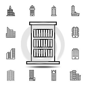 Building outline icon. Simple outline vector element of Building icons set for UI and UX, website or mobile application