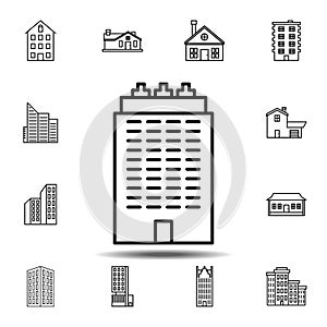 Building outline icon. Simple outline vector element of Building icons set for UI and UX, website or mobile application