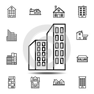 Building outline icon. Simple outline vector element of Building icons set for UI and UX, website or mobile application